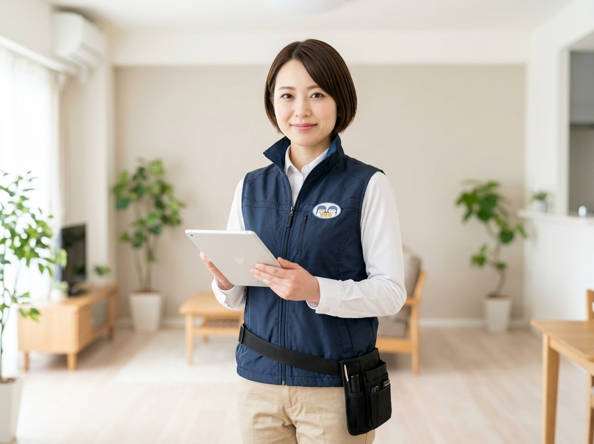 制服を着用した女性検査員