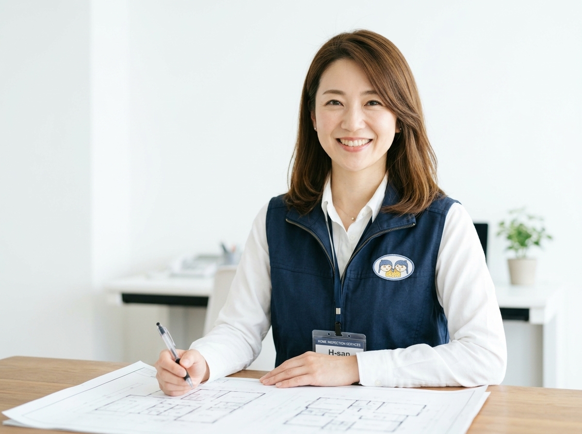 建築図面に向き合うHさん
