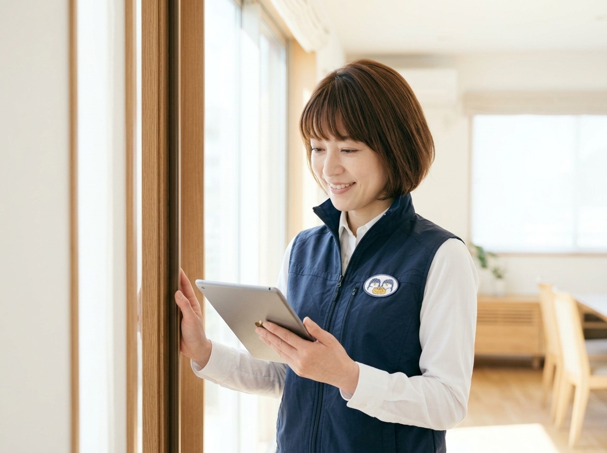 点検作業を行うMさん